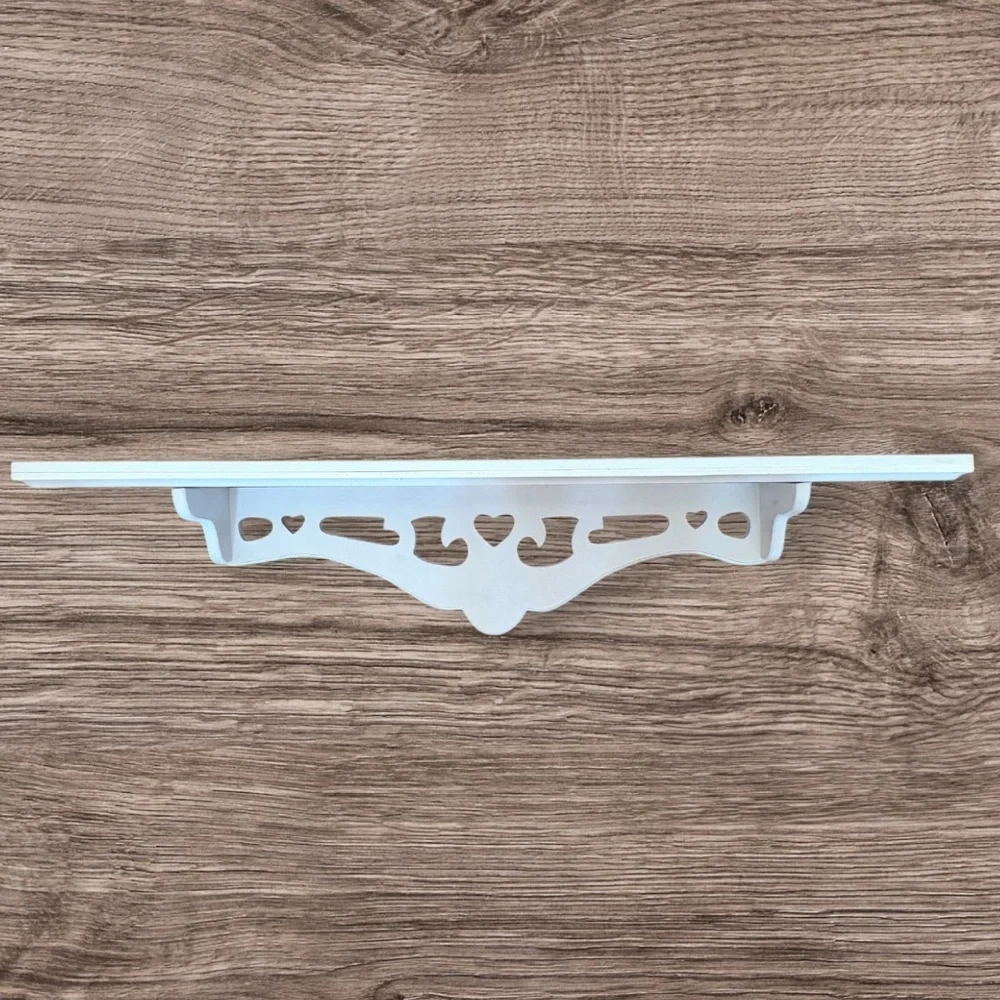White Decorative ornate carved Wall Shelf